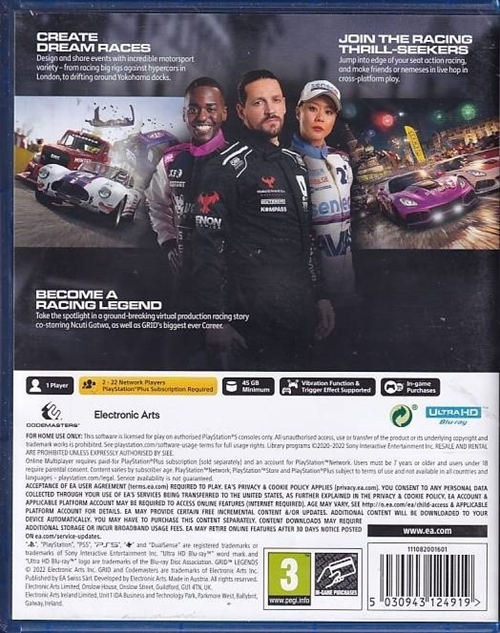 Grid Legends - PS5 (B-Grade) (Genbrug)